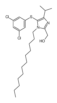 [5-(3,5-dichlorophenyl)sulfanyl-1-dodecyl-4-propan-2-ylimidazol-2-yl]methanol Structure