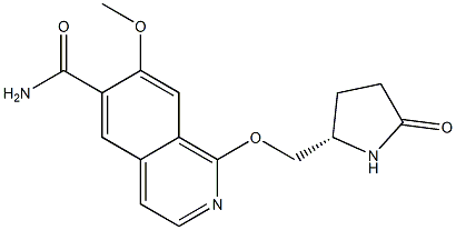 (S)-7-methoxy-1-((5-oxopyrrolidin-2-yl)methoxy)isoquinoline-6-carboxamide结构式