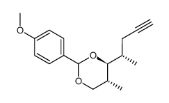 (4S,5R)-2-(4-methoxyphenyl)-5-methyl-4-((S)-pent-4-yn-2-yl)-1,3-dioxane结构式