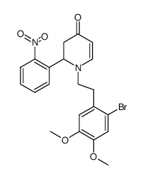 1-[2-(2-Bromo-4,5-dimethoxy-phenyl)-ethyl]-2-(2-nitro-phenyl)-2,3-dihydro-1H-pyridin-4-one Structure