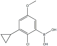 2-Chloro-3-cyclopropyl-5-methoxyphenylboronic acid Structure