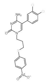 2(1H)-Pyrimidinone,4-amino-5-(3,4-dichlorophenyl)-1-[3-[(4-nitrophenyl)thio]propyl]- picture