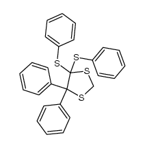 5,5-diphenyl-4,4-bis(phenylthio)-1,3-dithiolane Structure