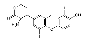 L-Tyrosine, O-(4-hydroxy-3-iodophenyl)-3,5-diiodo-, ethyl ester结构式