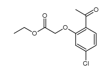 (2-acetyl-5-chlorophenoxy)acetic acid ethyl ester Structure