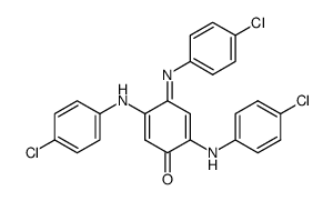 2,5-Bis-(4-chloro-phenylamino)-4-[(Z)-4-chloro-phenylimino]-cyclohexa-2,5-dienone结构式