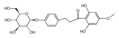 1-(2,6-dihydroxy-4-methoxy-phenyl)-3-(4-β-D-glucopyranosyloxy-phenyl)-propan-1-one Structure