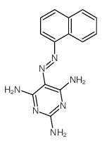 5-naphthalen-1-yldiazenylpyrimidine-2,4,6-triamine结构式