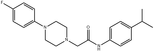 2-[4-(4-fluorophenyl)piperazino]-n-(4-isopropylphenyl)acetamide Structure