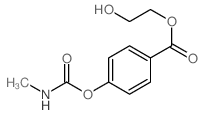 Benzoic acid,4-[[(methylamino)carbonyl]oxy]-, 2-hydroxyethyl ester Structure