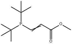 3-[Bis(1,1-dimethylethyl)phosphino]propenoic acid methyl ester结构式