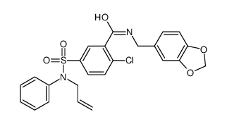 N-(1,3-benzodioxol-5-ylmethyl)-2-chloro-5-[phenyl(prop-2-enyl)sulfamoyl]benzamide Structure