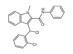 3-[chloro-(2-chloro-phenyl)-methyl]-1-methyl-indole-2-carboxylic acid anilide Structure