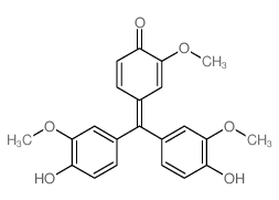 4-[bis(4-hydroxy-3-methoxy-phenyl)methylidene]-2-methoxy-cyclohexa-2,5-dien-1-one Structure