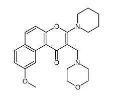 9-methoxy-2-(morpholin-4-ylmethyl)-3-piperidin-1-ylbenzo[f]chromen-1-one Structure