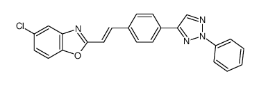 5-chloro-2-[4-(2-phenyl-2H-[1,2,3]triazol-4-yl)-styryl]-benzooxazole Structure
