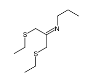 1,3-bis(ethylsulfanyl)-N-propylpropan-2-imine Structure