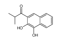 1-(3,4-dihydroxynaphthalen-2-yl)-2-methylpropan-1-one结构式