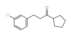 2-(3-CHLOROPHENYL)ETHYL CYCLOPENTYL KETONE结构式