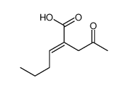 2-(2-oxopropyl)hex-2-enoic acid Structure