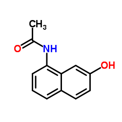 1-Acethyl amino-7 napththol Structure