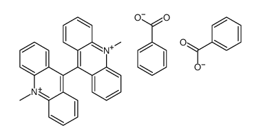 10-methyl-9-(10-methylacridin-10-ium-9-yl)acridin-10-ium,dibenzoate结构式