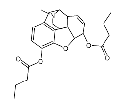 [(4R,4aR,7S,7aR,12bS)-9-butanoyloxy-3-methyl-2,4,4a,7,7a,13-hexahydro-1H-4,12-methanobenzofuro[3,2-e]isoquinoline-7-yl] butanoate Structure