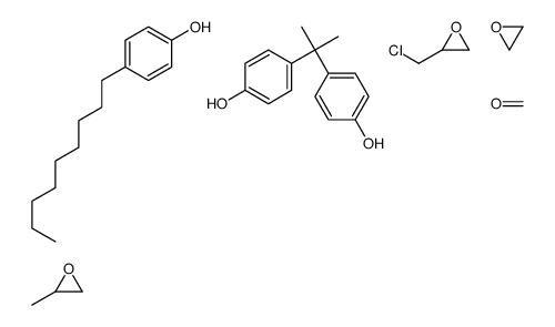 甲醛与(氯甲基)环氧乙烷、4,4’-(1-甲基亚乙基)双酚、甲基环氧乙烷、4-壬基酚和环氧乙烷的聚合物结构式