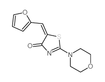 4(5H)-Thiazolone,5-(2-furanylmethylene)-2-(4-morpholinyl)- Structure