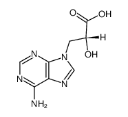 (R)-3-(adenin-9-yl)-2-hydroxypropanoic acid结构式