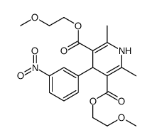 1,4-二氢-2,6-二甲基-4-(3-硝基苯基)-3,5-吡啶二甲酸二(2-甲氧基乙基)酯结构式