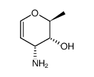 3-amino-1,5-anhydro-2,3,6-tridesoxy-L-ribo-hex-1-enitol结构式