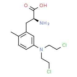 2-methyl-5-bis(beta-chloroethyl)aminophenylalanine structure