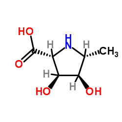 D-Proline, 3,4-dihydroxy-5-methyl-, (3S,4R,5R)- (9CI) structure