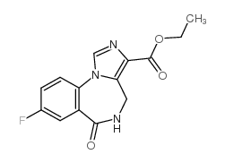 4h-imidazo[1,5-a][1,4]benzodiazepine-3-carboxylic acid, 8-fluoro-5,6-dihydro-6-oxo-, ethyl ester结构式