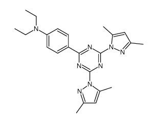 4-[4,6-bis(3,5-dimethylpyrazol-1-yl)-1,3,5-triazin-2-yl]-N,N-diethylaniline Structure