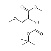 methyl N-(tert-butoxycarbonyl)-O-methyl-D-serinate Structure