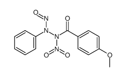 4-methoxy-benzoic acid-(N-nitro-N'-nitroso-N'-phenyl-hydrazide)结构式