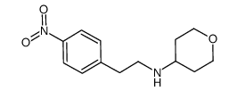 N-(4-nitrophenethyl)tetrahydro-2H-pyran-4-amine结构式