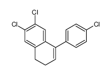 6,7-dichloro-4-(4-chlorophenyl)-1,2-dihydronaphthalene结构式