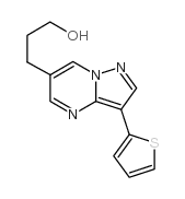 3-(3-THIOPHEN-2-YL-PYRAZOLO[1,5-A]PYRIMIDIN-6-YL)-PROPAN-1-OL structure