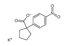 potassium 1-(p-nitrophenyl)cyclopentanecarboxylate结构式