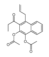 (2-acetyloxy-3-propanoyl-4-prop-2-enylnaphthalen-1-yl) acetate结构式