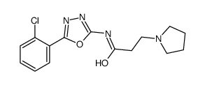 N-[5-(2-chlorophenyl)-1,3,4-oxadiazol-2-yl]-3-pyrrolidin-1-ylpropanamide结构式