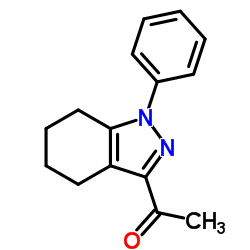 1-(1-Phenyl-4,5,6,7-tetrahydro-1H-indazol-3-yl)ethanone Structure