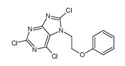 2,6,8-trichloro-7-(2-phenoxyethyl)purine Structure