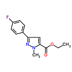 Ethyl 3-(4-fluorophenyl)-1-methyl-1H-pyrazole-5-carboxylate结构式