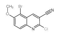 5-Bromo-2-chloro-6-methoxyquinoline-3-carbonitrile Structure