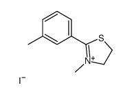 3-methyl-2-(3-methylphenyl)-4,5-dihydro-1,3-thiazol-3-ium,iodide结构式