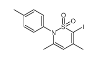 2,4-Dimethyl-1-iod-N-(4-methyl-phenyl)-buta-1,3-dien-1,4-sultam结构式